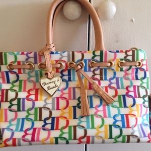 Dooney & Bourke Signature Tassel Tote Handbag